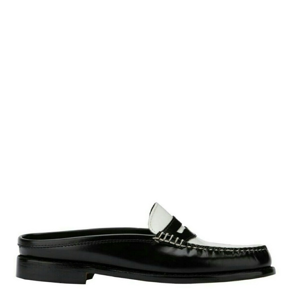 G.H. Bass & Co. Black & White Wynn Penny Mule - Picture 2 of 3